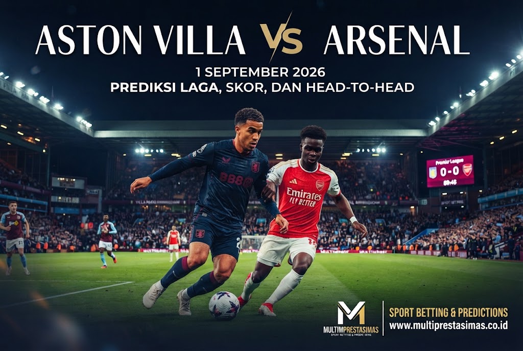 Prediksi Aston Villa vs Arsenal 1 September 2026: Skor dan H2H