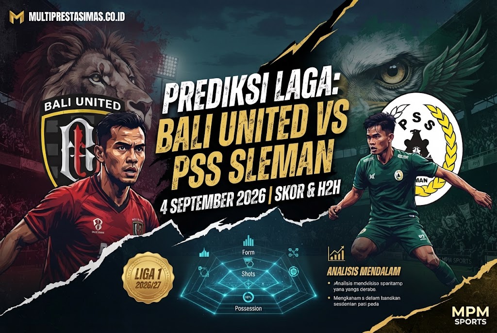 Prediksi Bali United vs PSS 4 September 2026: Skor & H2H