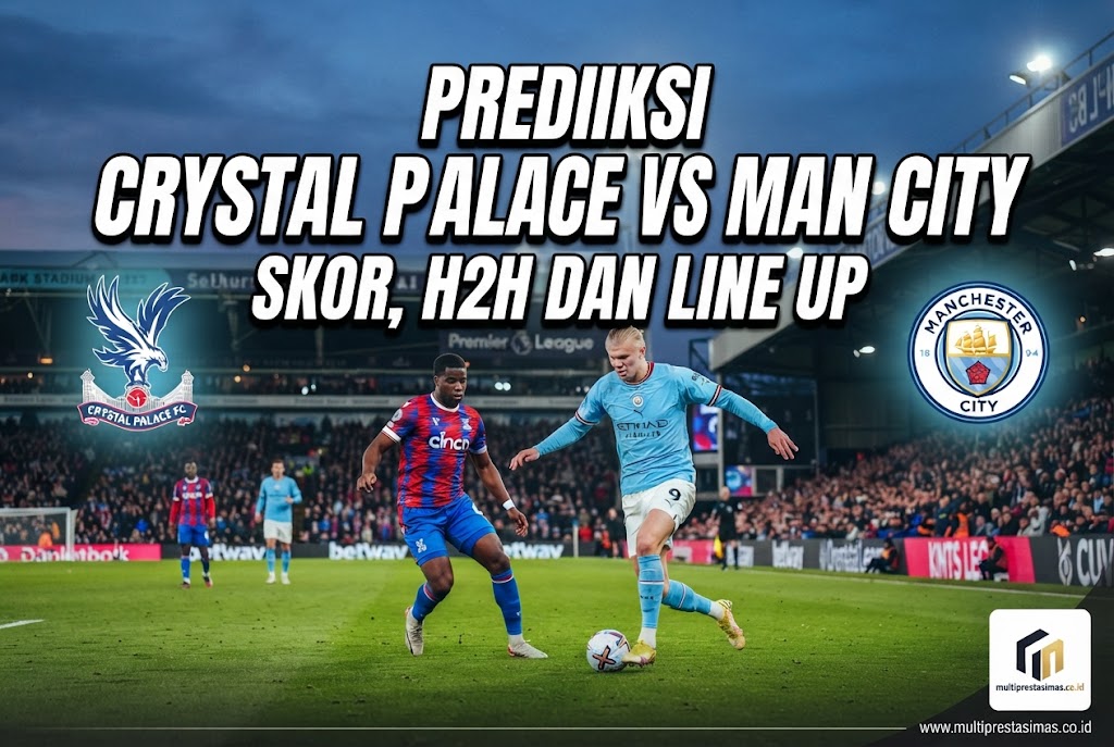 Prediksi Crystal Palace vs Man City: Skor, H2H dan Line Up