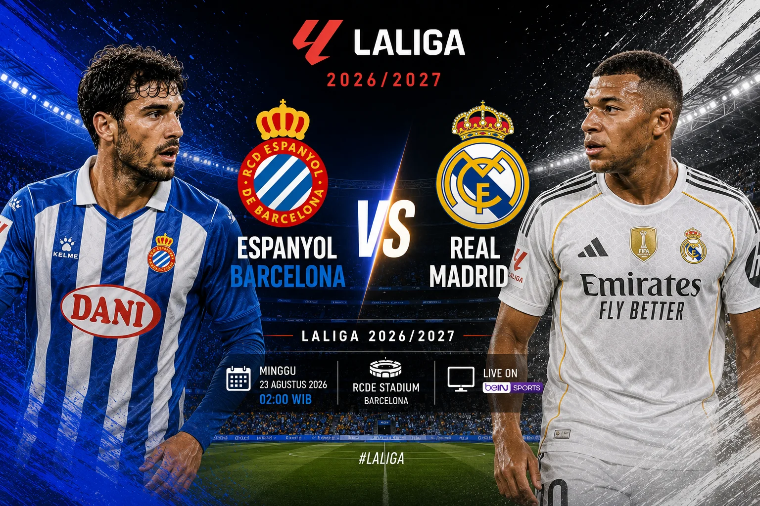 Prediksi Espanyol vs Real Madrid Beserta Lineup Kedua Tim