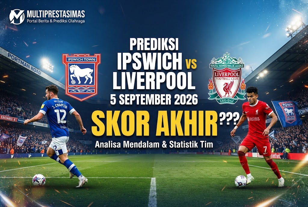 Prediksi Ipswich vs Liverpool 5 September 2026: Skor Akhir