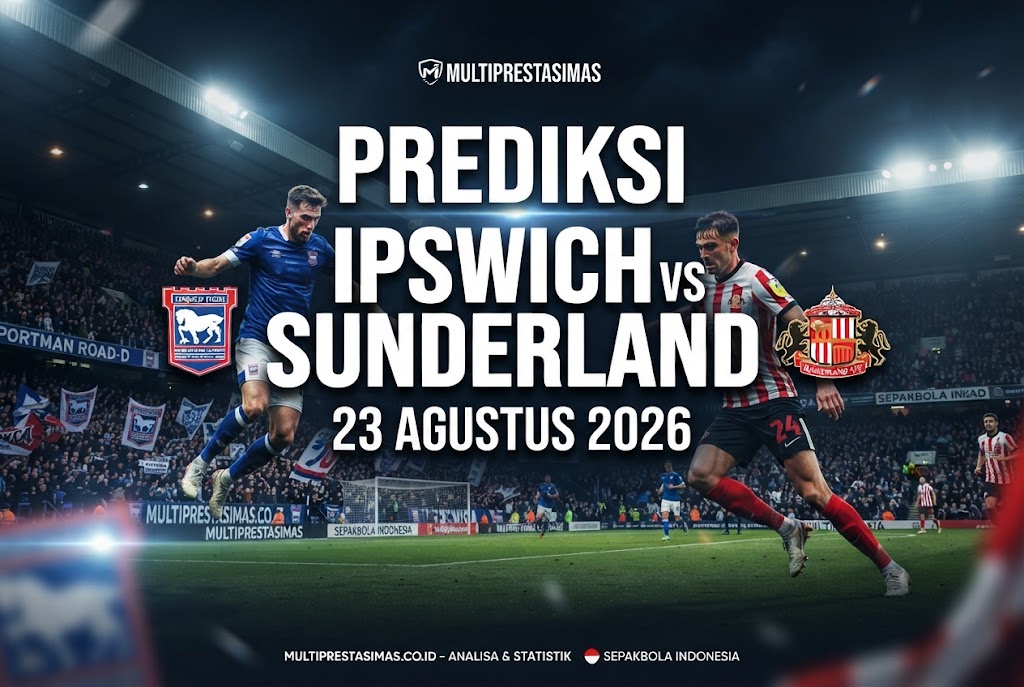 Prediksi Ipswich vs Sunderland 23 Agustus 2026