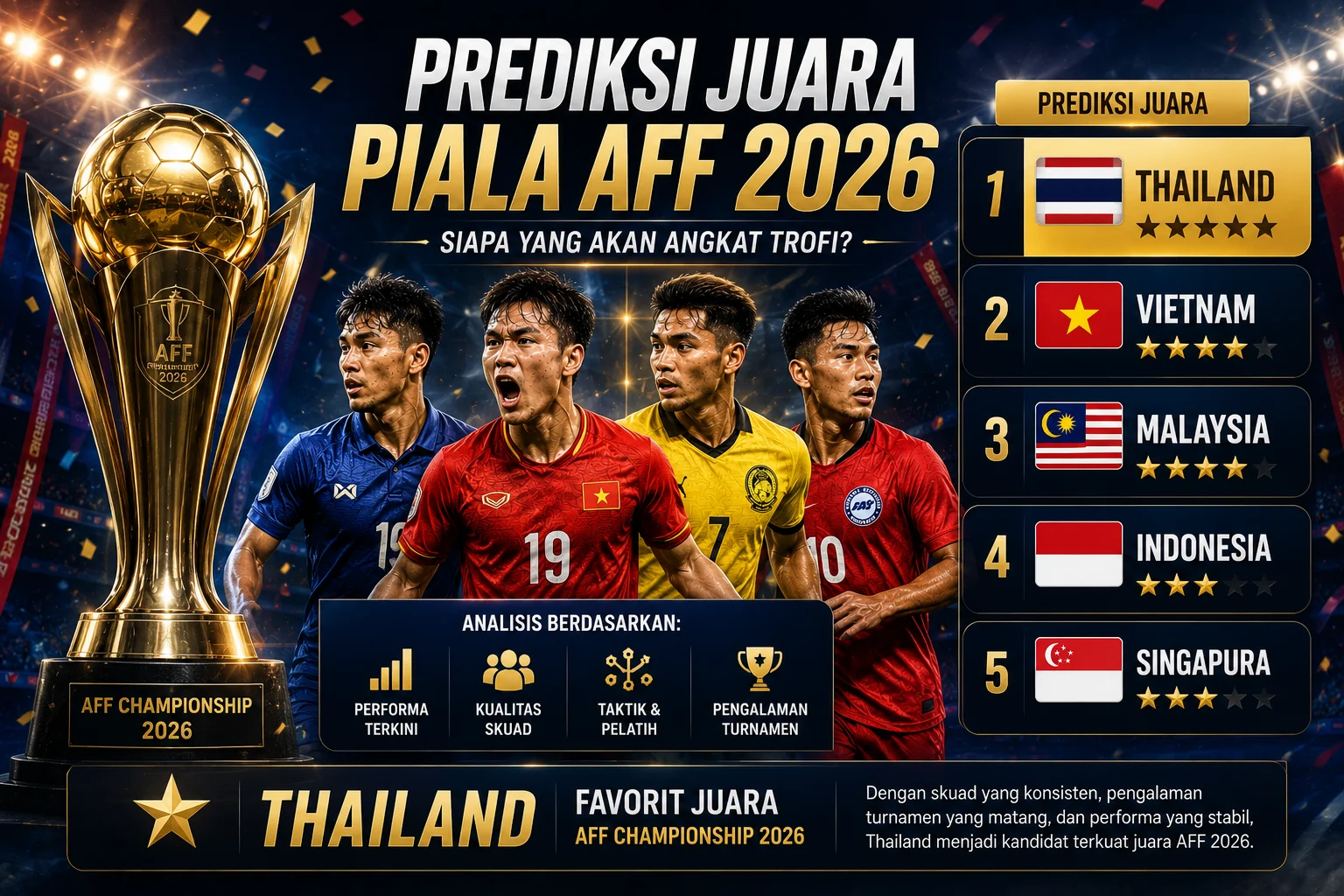 Prediksi Juara Piala AFF 2026 dari 4 Kandidat Ini!