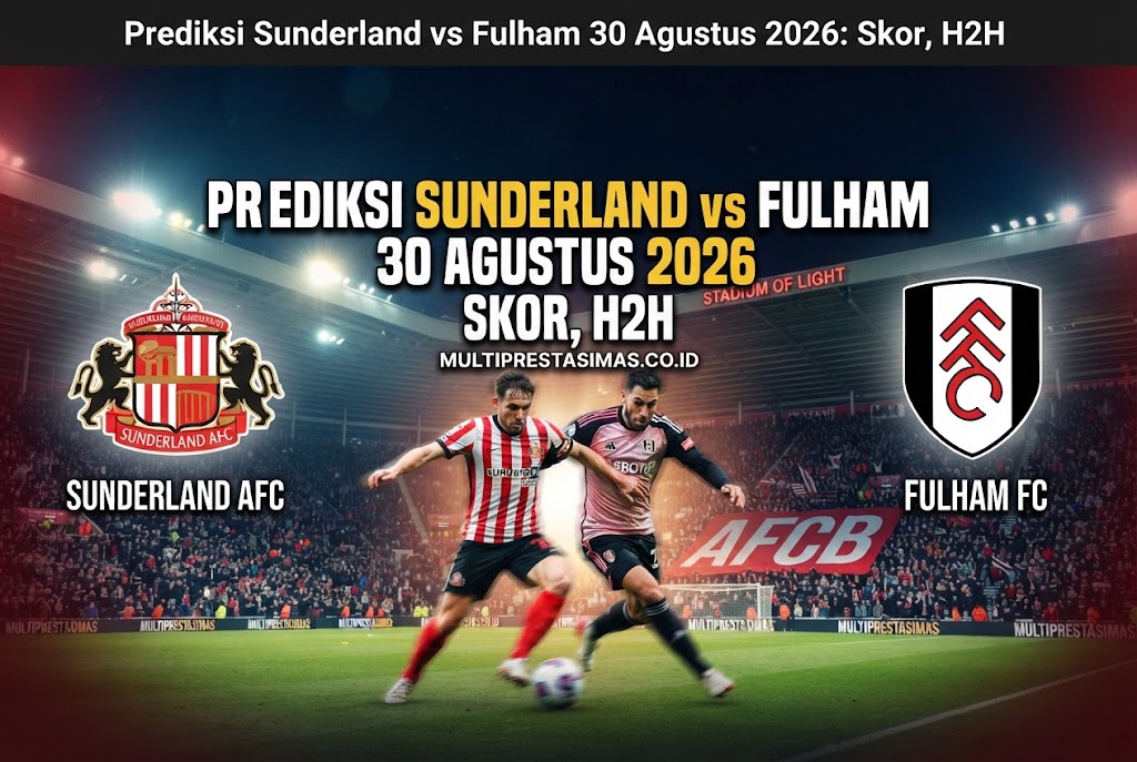 Prediksi Sunderland vs Fulham 30 Agustus 2026: Skor, H2H
