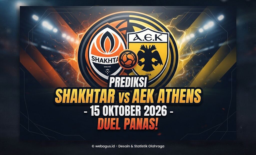 Prediksi Shakhtar vs AEK Athens 15 Oktober 2026: Duel Panas