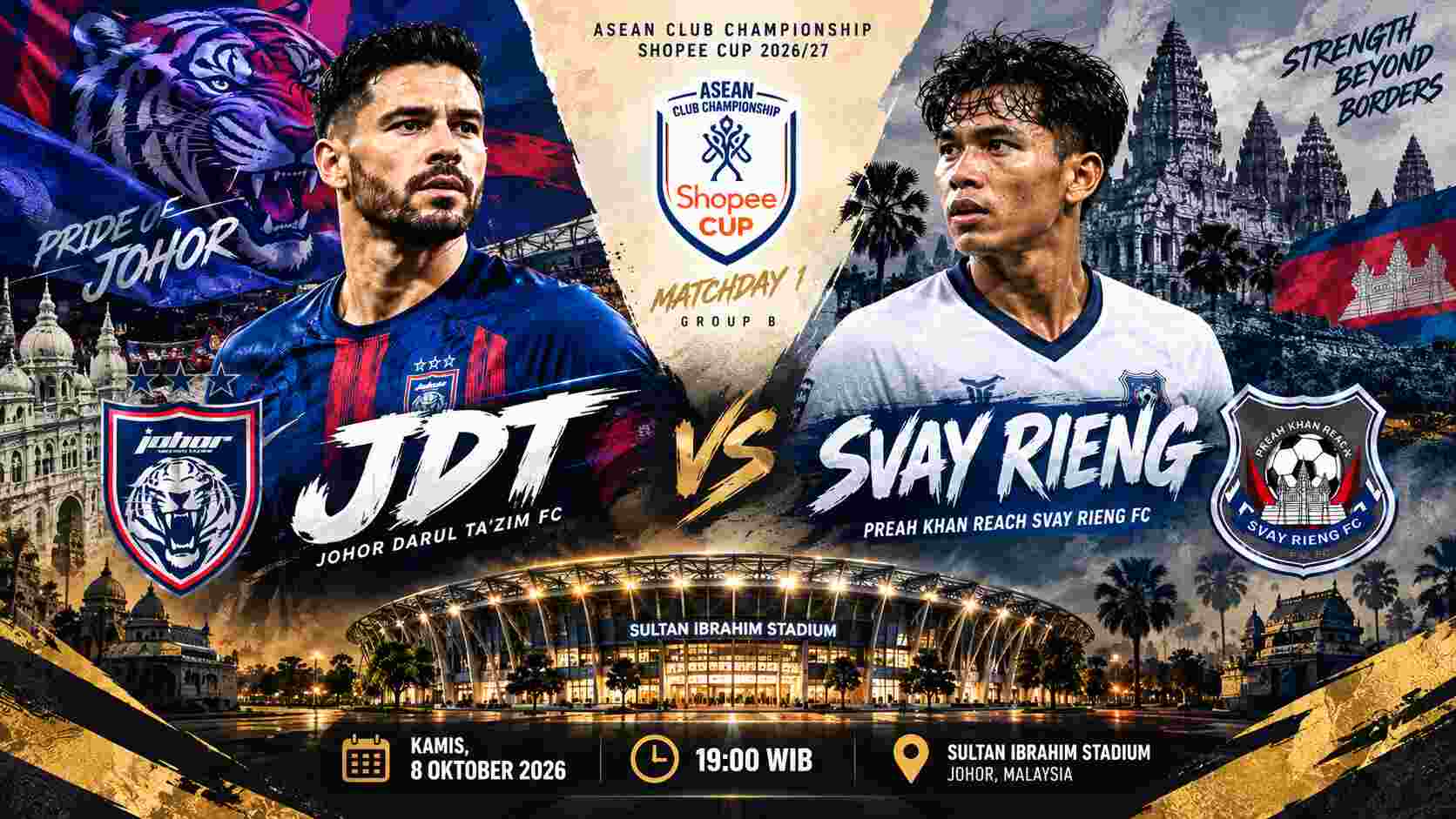 Prediksi JDT vs Svay Rieng: Duel Sengit ASEAN 8 Oktober