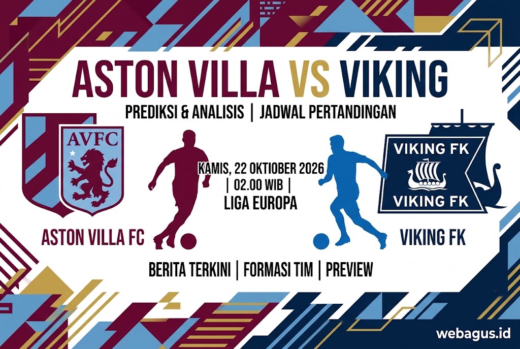 Aston Villa vs Viking FK: Prediksi Skor UCL, Siapa Menang?
