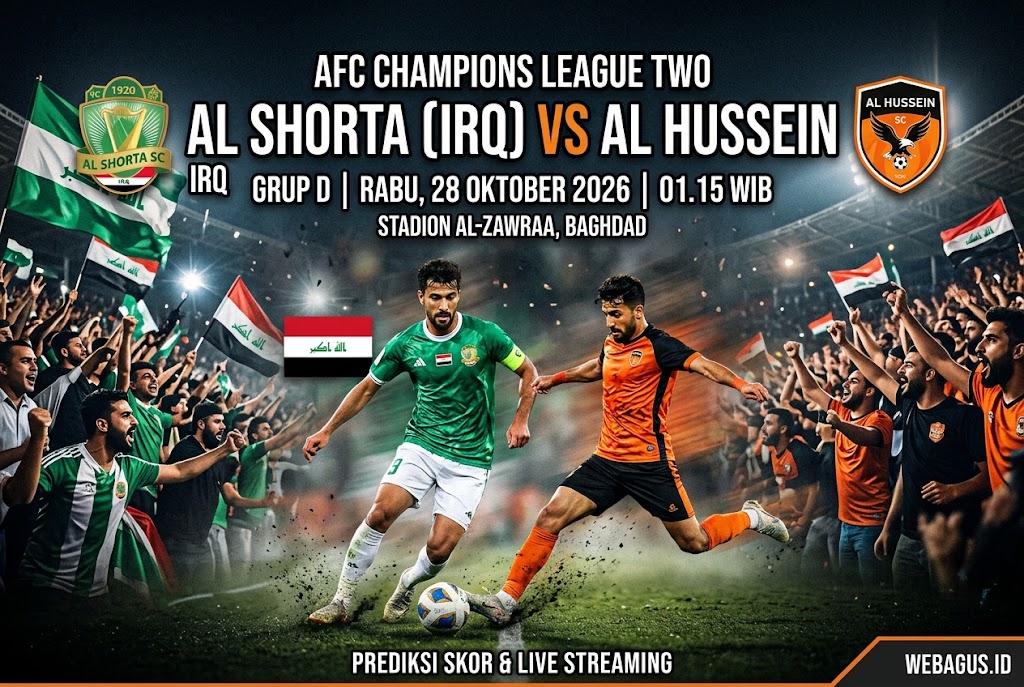 Prediksi Al Shorta vs Al Hussein: Duel Panas ACL Two 2026!