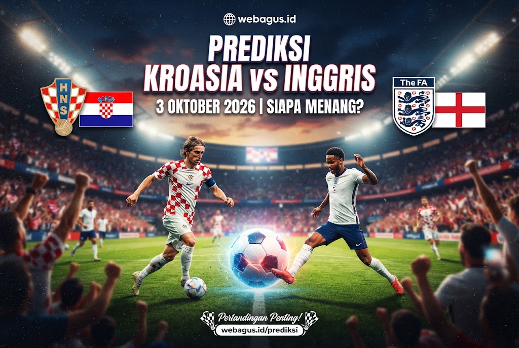 Prediksi Kroasia vs Inggris 3 Oktober 2026: Siapa Menang?