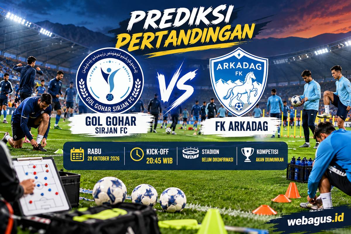 Prediksi Gol Gohar vs Arkadag: Duel Sengit 28 Oktober 2026
