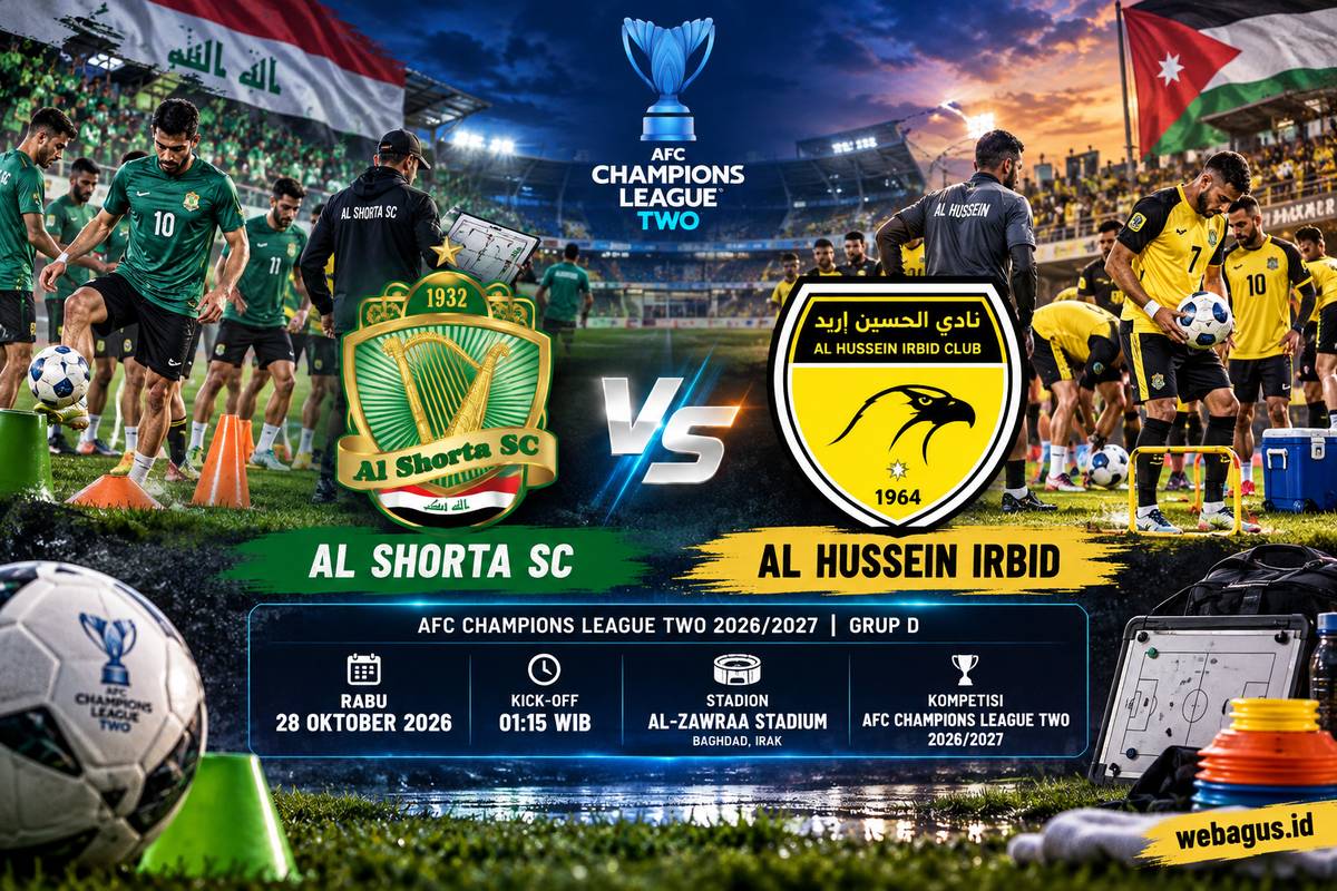 Prediksi Al Shorta vs Al Hussein: Duel Panas ACL Two 2026!